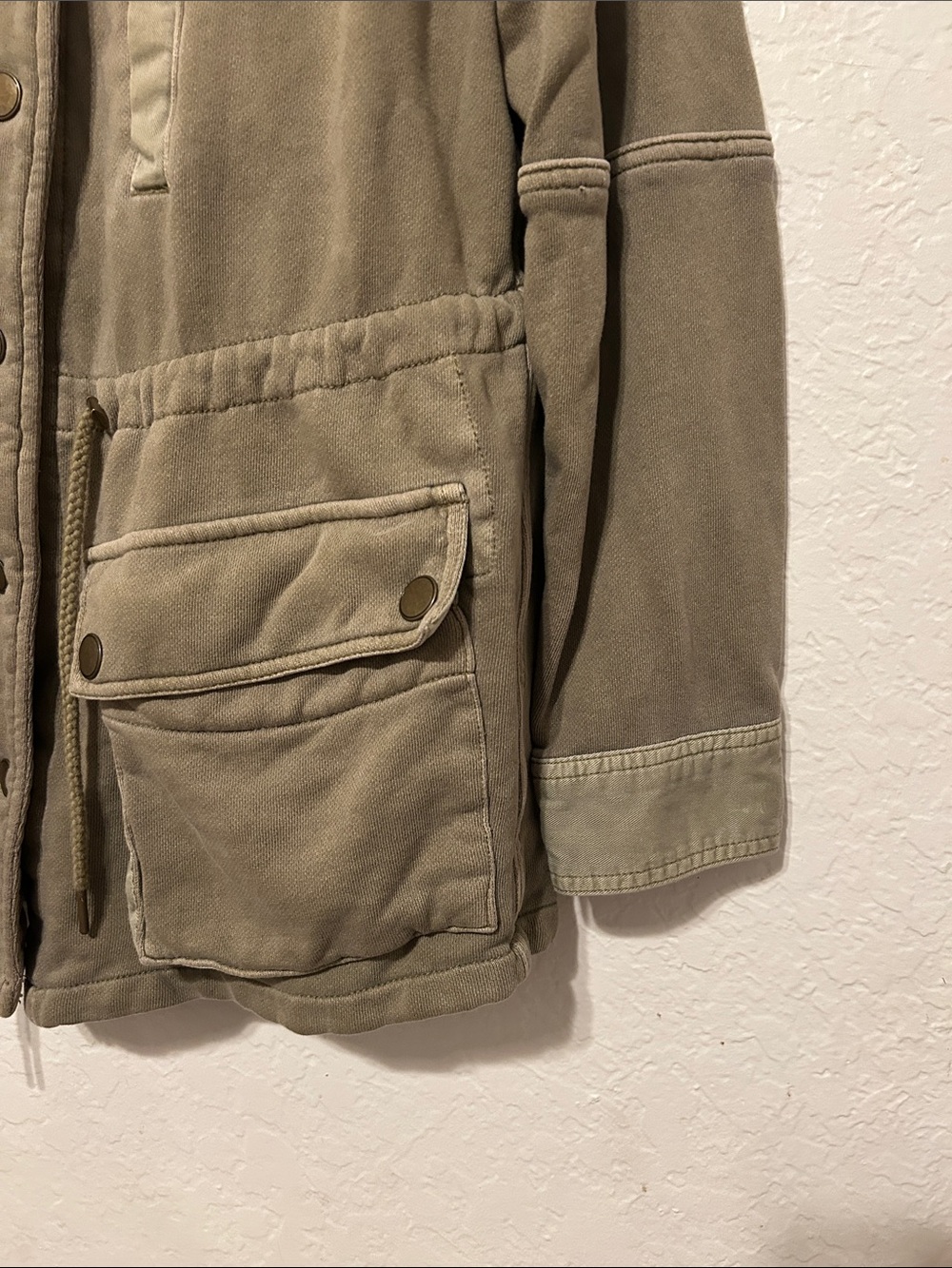 🍒We The Free Green Drawstring Utility Jacket size M GUC - Picture 4 of 10